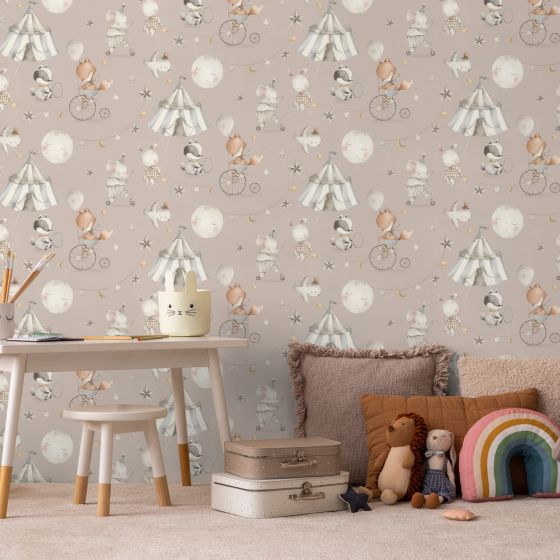 Tapet Circus grey