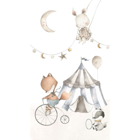 Tapet Circus blue Design