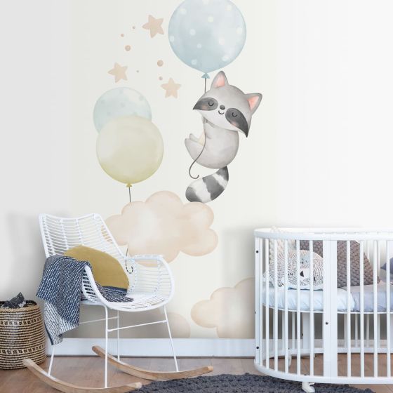 Tapet Soft Clouds blue Design