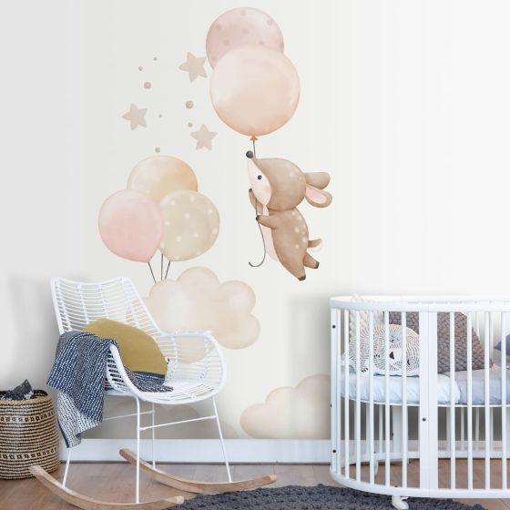 Tapet Soft Clouds pink Design