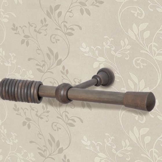 Set galerie din lemn Viking cu 1 bară 120 cm, gri