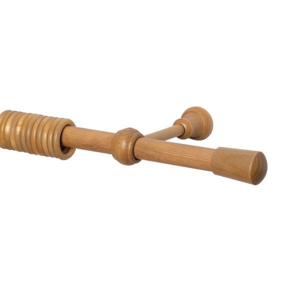 Set galerie din lemn Viking cu 1 bară 300 cm, stejar deschis