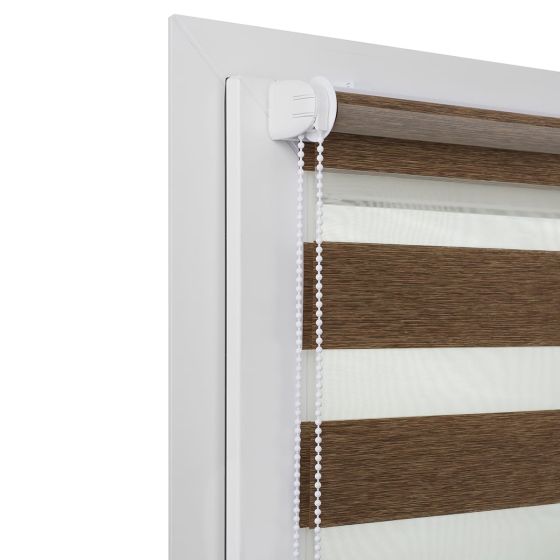 Rulou umbrire cu model Bahama Day and Night 100X150 cm maro