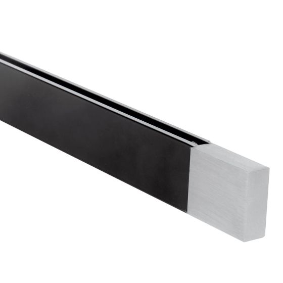 Bară aluminiu Sicilia unghiular 200 cm, negru