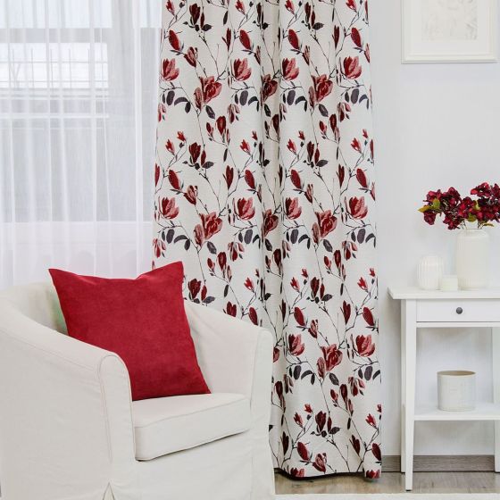 Draperie Blossom 140 cm bordo