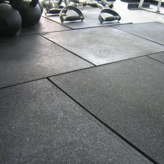 Fitness pavaj din cauciuc 15x1000x1000mm negru