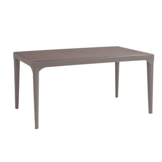 Oslo masă din plastic, mat, cu model aspect de lemn taupe