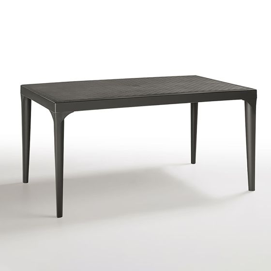 Oslo masă din plastic, mat, cu model aspect de lemn gri grafit