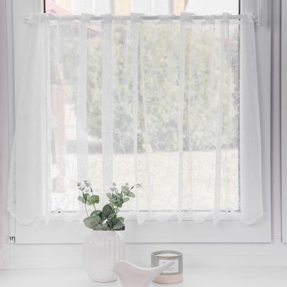 Vitraj Piccolino perdea 45 cm alb