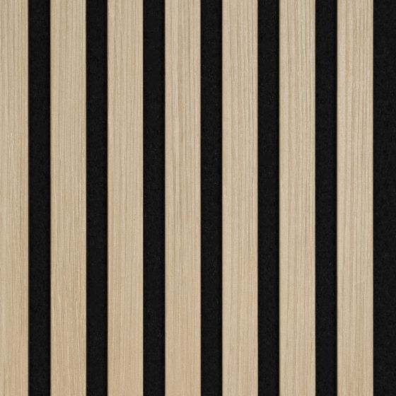 Panou riflaj acustic Decowall stejar Ivory-negru
