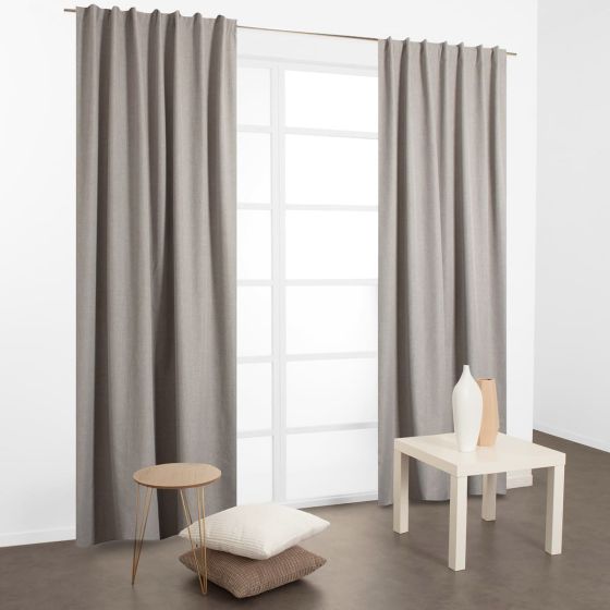 Luna draperie blackout confec?ionată, cu prindere draperie 4in1 135x240cm gri deschis