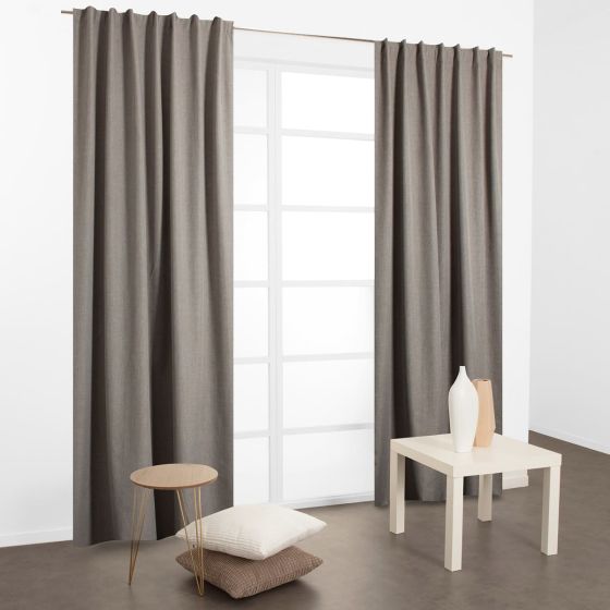 Luna draperie blackout confec?ionată, cu prindere draperie 4in1 135x240cm taupe