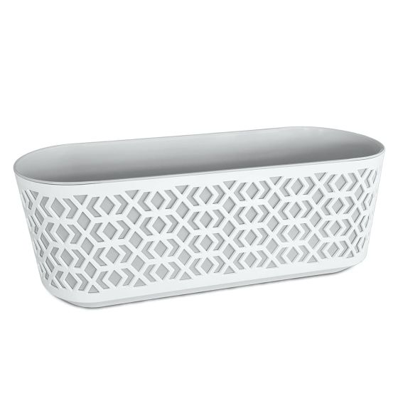 Aztek 600 jardinieră 19,4x59,4x20,1 cm negru gri