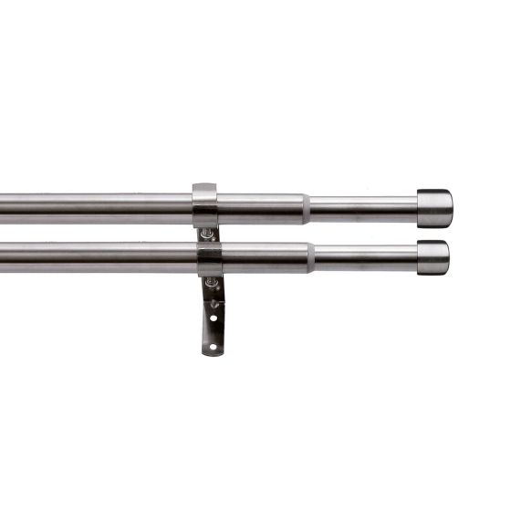 Apollo Set galerie telescopică cu 2 bare, din metal 200-350cm crom