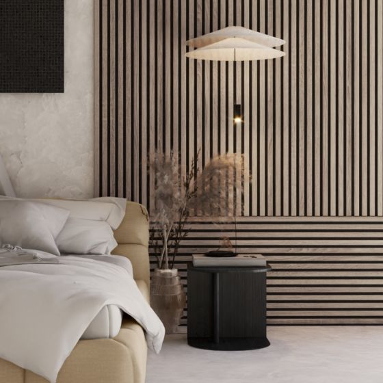 Panou acustic de perete MDF 12mm sanoma oak-black