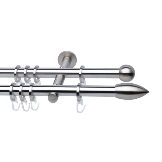 Siva set fără elemente de capăt, 2 bare 240 cm, crom