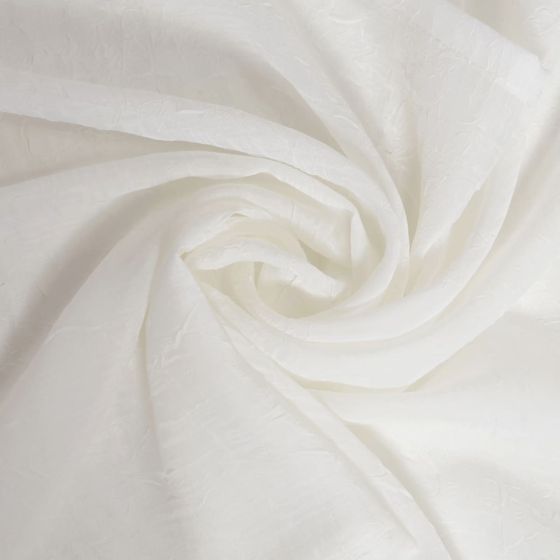 Perdea Nancy Voile Colorată, creponată 180 cm ecru
