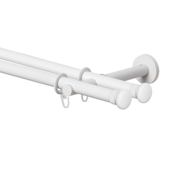 Siva set fără elemente de capăt, 2 bare Metal 300cm alb