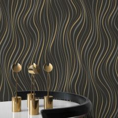Tapet FREQUENCIES negru -auriu