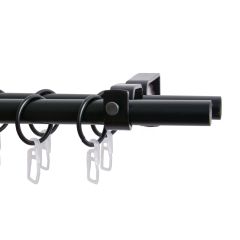 Miami set fără elemente de capăt, 2 bare 240 cm, negru
