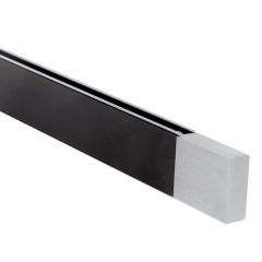 Bară aluminiu Sicilia unghiular 240 cm, negru