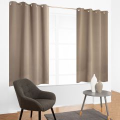 Orion draperie dimout confecţionată cu inele draperie 135x180cm taupe