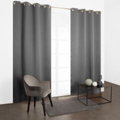 Orion draperie dimout confecţionată cu inele draperie 135x240cm gri închis