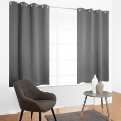 Orion draperie dimout confecţionată cu inele draperie 135x180cm gri închis