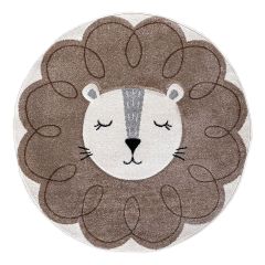Covor Bond Kids brown beige 120 cm rotund