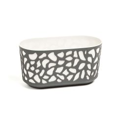 Duett 400 jardinieră din plastic 19,4x39,4x20,3 cm antracit crem