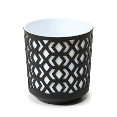 Aztek 300 ghiveci din plastic 28,5x31,6 cm negru alb