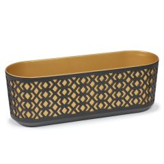 Aztek 600 jardinieră 19,4x59,4x20,1 cm negru auriu