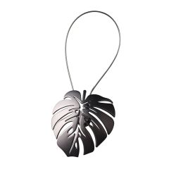 Nameris accesoriu pentru legare perdele cu model de frunză metal antracit