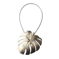 Nameris accesoriu pentru legare perdele cu model de frunză metal zlatá