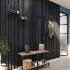 Panou riflaj acustic Decowall negru vulcanic