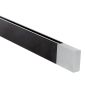 Bară aluminiu Sicilia unghiular 240 cm, negru