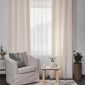 Cotonello confecţionată cu inele draperie 140X270 cm alb Cotonello confecţionată cu inele draperie 140X270 cm alb