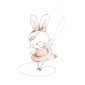 Tapet Ballet bunnie Design