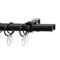 Miami set fără elemente de capăt, 2 bare 200 cm, negru