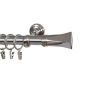Set galerie exclusivă Genova, din metal, cu 1 bară 300 cm, nickel mat