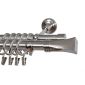 Set galerie exclusivă Genova, din metal, cu 2 bare 200 cm, nickel mat
