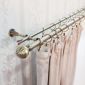 Set galerie exclusivă Genova, din metal, cu 2 bare 240 cm, aur antic
