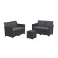 Marie Essentials set mobilier de grădină, 4 persoane, din poliratan gri grafit