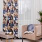 Moderna draperie 300 cm bej-albastru