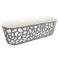 Duett 600 jardinieră din plastic 19,4x59,4x20,1 cm antracit crem