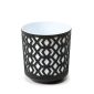 Aztek 190 ghiveci din plastic 19,5x20 cm negru alb