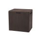 City Box cutie depozitare accesorii grădină, cu aspect de lemn, 113L, maro