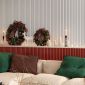 Panou acustic de perete MDF 12mm white uni-grey