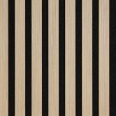 Panou riflaj acustic Decowall stejar Ivory-negru 