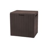 City Box cutie depozitare accesorii grădină, cu aspect de lemn, 113L, maro